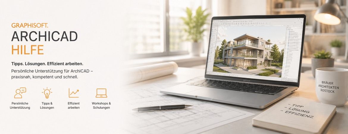 ArchiCAD Hilfe und Support – persönliche Unterstützung, Tipps, Lösungen und Schulungen für effizientes Arbeiten mit Graphisoft ArchiCAD